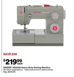Michaels SINGER HD4452 Heavy-Duty Sewing Machine offer