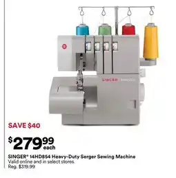 Michaels SINGER 14HD854 Heavy-Duty Serger Sewing Machine offer