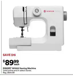 Michaels SINGER M1000 Sewing Machine offer