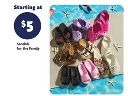 Family Dollar Sandals for the Family offer