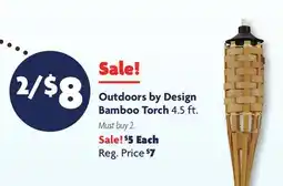 Family Dollar Outdoors by Design Bamboo Torch offer