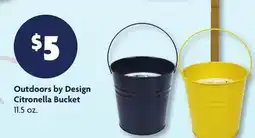 Family Dollar Outdoors by Design Citronella Bucket offer