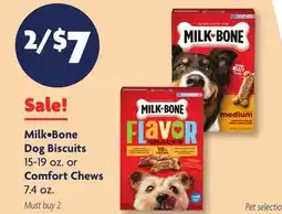Family Dollar Milk•Bone Dog Biscuits 15-19 oz. or Comfort Chews 7.4 oz offer