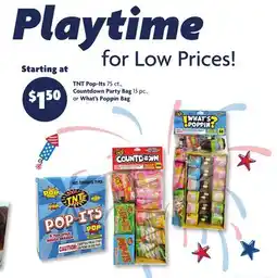 Family Dollar TNT Pop‑Its 75 ct., Countdown Party Bag 13 pc., or What's Poppin Bag offer