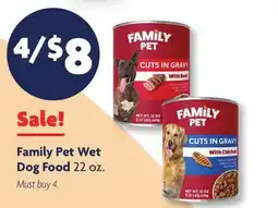 Family Dollar Family Pet Wet Dog Food offer