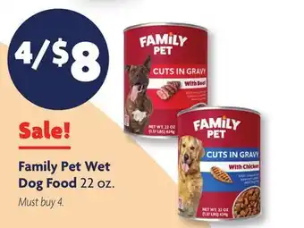 Family Dollar Family Pet Wet Dog Food offer