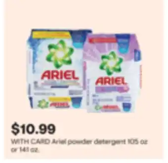 CVS Ariel powder detergent 105 oz or 141 oz offer