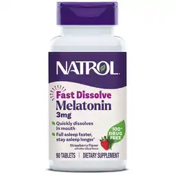 Walgreens Fast Dissolve Melatonin 3mg Tablets Strawberry offer