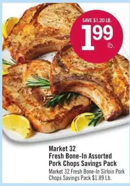Price Chopper Market 32 Fresh Bone-In Assorted Pork Chops Savings Pack offer