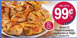 Price Chopper Market 32 Chicken Drumsticks, Leg Quarters or Thighs offer