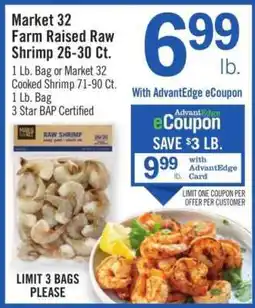 Price Chopper Market 32 Farm Raised Raw Shrimp 26-30 Ct offer