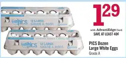 Price Chopper PICS Dozen Large White Eggs offer