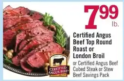 Price Chopper Certified Angus Beef Top Round Roast or London Broil offer