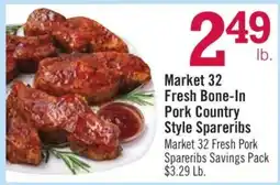 Price Chopper Market 32 Fresh Bone-In Pork Country Style Spareribs offer