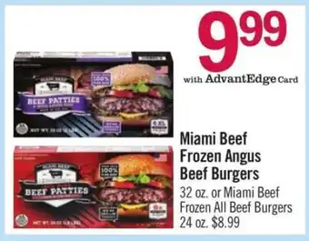 Price Chopper Miami Beef Frozen Angus Beef Burgers offer