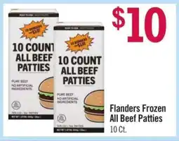 Price Chopper Flanders Frozen All Beef Patties offer