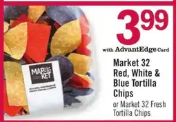Price Chopper Market 32 Red, White & Blue Tortilla Chips offer