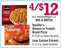 Price Chopper Stouffer’s Dinners or French Bread Pizza offer