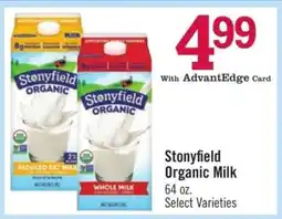 Price Chopper Stonyfield Organic Milk offer