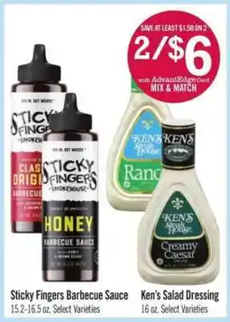 Price Chopper Sticky Fingers Barbecue Sauce offer
