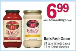 Price Chopper Rao's Pasta Sauce offer