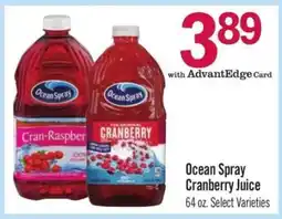 Price Chopper Ocean Spray Cranberry Juice offer