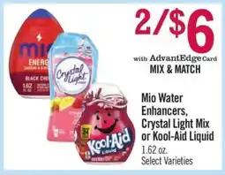 Price Chopper Mio Water Enhancers, Crystal Light Mix or Kool-Aid Liquid offer