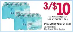 Price Chopper PICS Spring Water 24 Pack offer