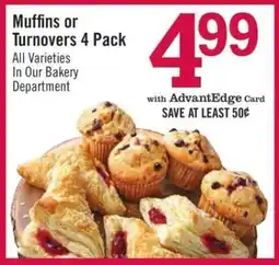 Price Chopper Muffins or Turnovers 4 Pack offer