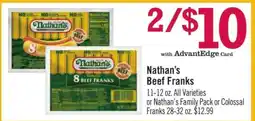 Price Chopper Nathan's Beef Franks offer