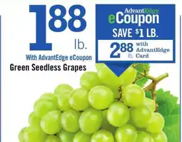 Price Chopper Green Seedless Grapes offer
