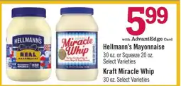 Price Chopper Hellmann's Mayonnaise offer