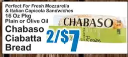SuperFresh Chabaso Ciabatta Bread offer