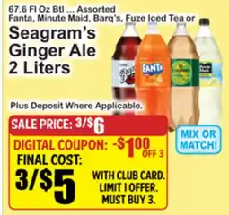 SuperFresh Seagram's Ginger Ale 2 Liters offer