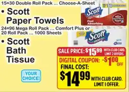 SuperFresh • Scott Paper Towels • Scott Bath Tissue offer