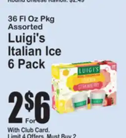 SuperFresh Assorted Luigi's Italian Ice offer