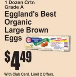 SuperFresh Eggland's Best Organic Large Brown Eggs offer