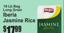 SuperFresh 18 Lb Bag Long Grain Iberia Jasmine Rice offer