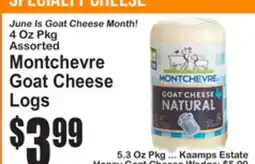 SuperFresh Montchevre Goat Cheese Logs offer