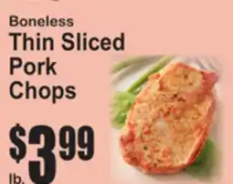SuperFresh Boneless Thin Sliced Pork Chops offer