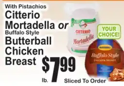 SuperFresh Citterio Mortadella or Buffalo Style Butterball Chicken Breast offer