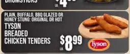 SuperFresh PLAIN, BUFFALO, BBQ GLAZED OR HONEY STUNG: ORIGINAL OR HOT TYSON BREADED CHICKEN TENDERS offer