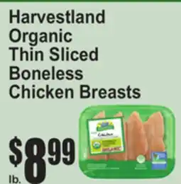 SuperFresh Harvestland Organic Thin Sliced Boneless Chicken Breasts offer