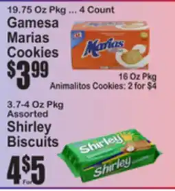 SuperFresh Gamesa Marias Cookies, Animalitos Cookies, Assorted Shirley Biscuits offer