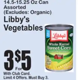 SuperFresh Libby's Vegetables offer