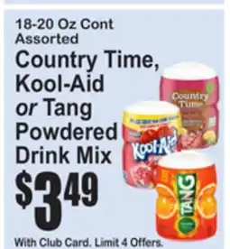 SuperFresh Country Time, Kool-Aid or Tang Powdered Drink Mix offer