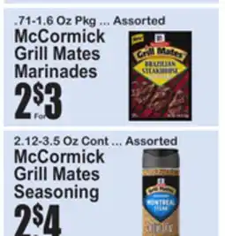 SuperFresh McCormick Grill Mates Marinades & Seasoning offer