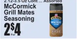 SuperFresh Assorted McCormick Grill Mates Seasoning offer