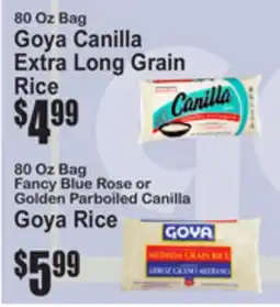 SuperFresh 80 Oz Bag Fancy Blue Rose or Golden Parboiled Canilla Goya Rice offer
