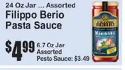SuperFresh Filippo Berio Pasta Sauce offer